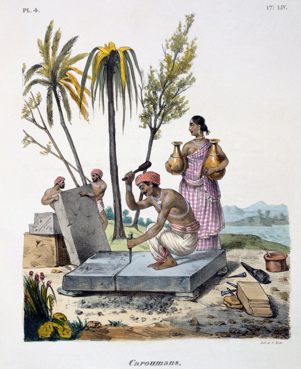 Kőművesek, 1827-35 alkotó: M.E. Burnouf