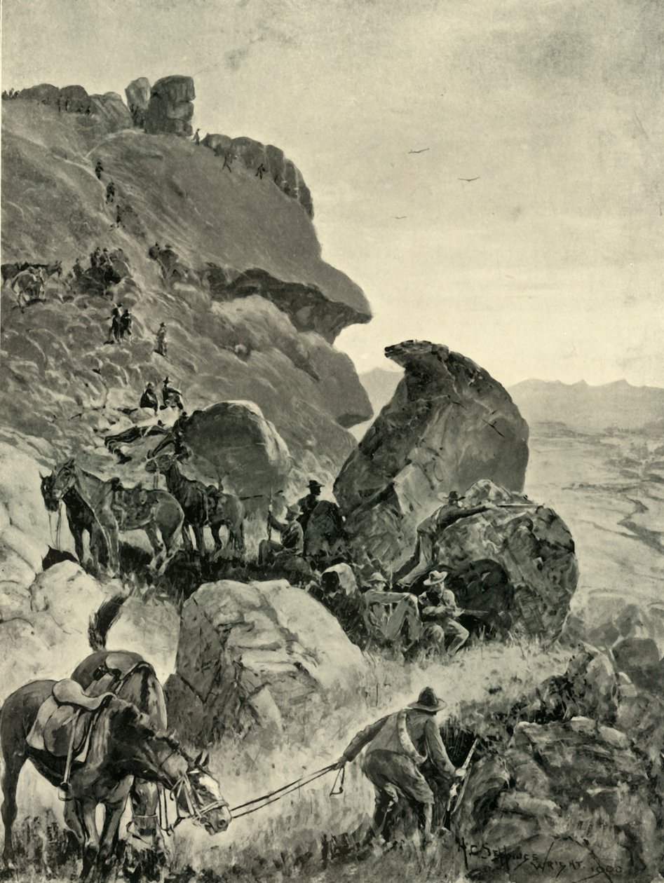 „Prinsloo utolsó állása a Kis-Kaledon völgyében: A búrok helyzete a magaslatokon”, 190 alkotó: MFR