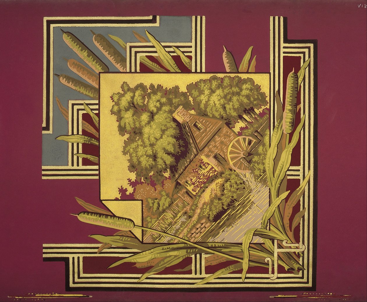 Mennyezeti szegély alkotó: M.H. Birge and Sons Co.