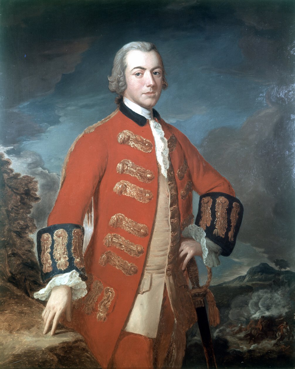 Henry Clinton kapitány (1730-1795) Első gyalogőrezred, 1758 körül alkotó: M.L Saunders