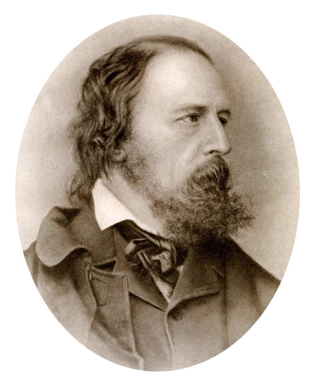 Alfred, Lord Tennyson, angol költő, 1909. alkotó: M Arnault