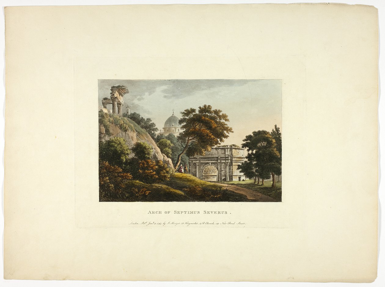 Septimus Severus boltíve, negyedik tábla Róma romjairól alkotó: M. Dubourg