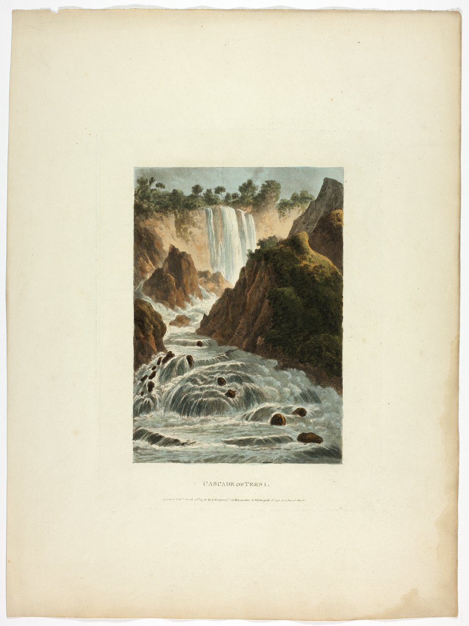 Terni vízesése, tizennégyes tábla Róma romjaiból alkotó: M. Dubourg