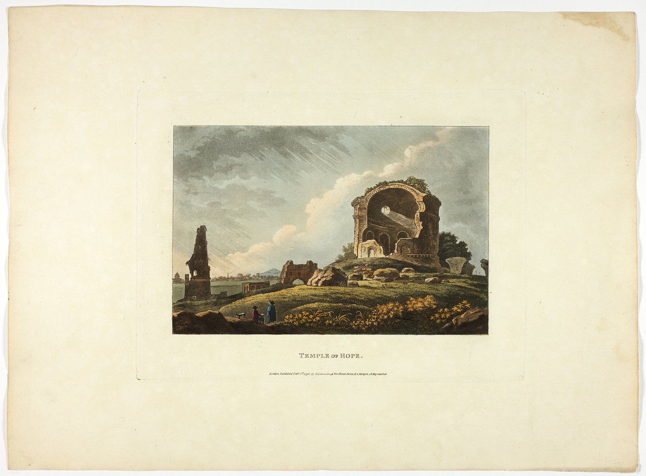 A remény temploma, huszonnégyes tábla Róma romjaiból alkotó: M. Dubourg