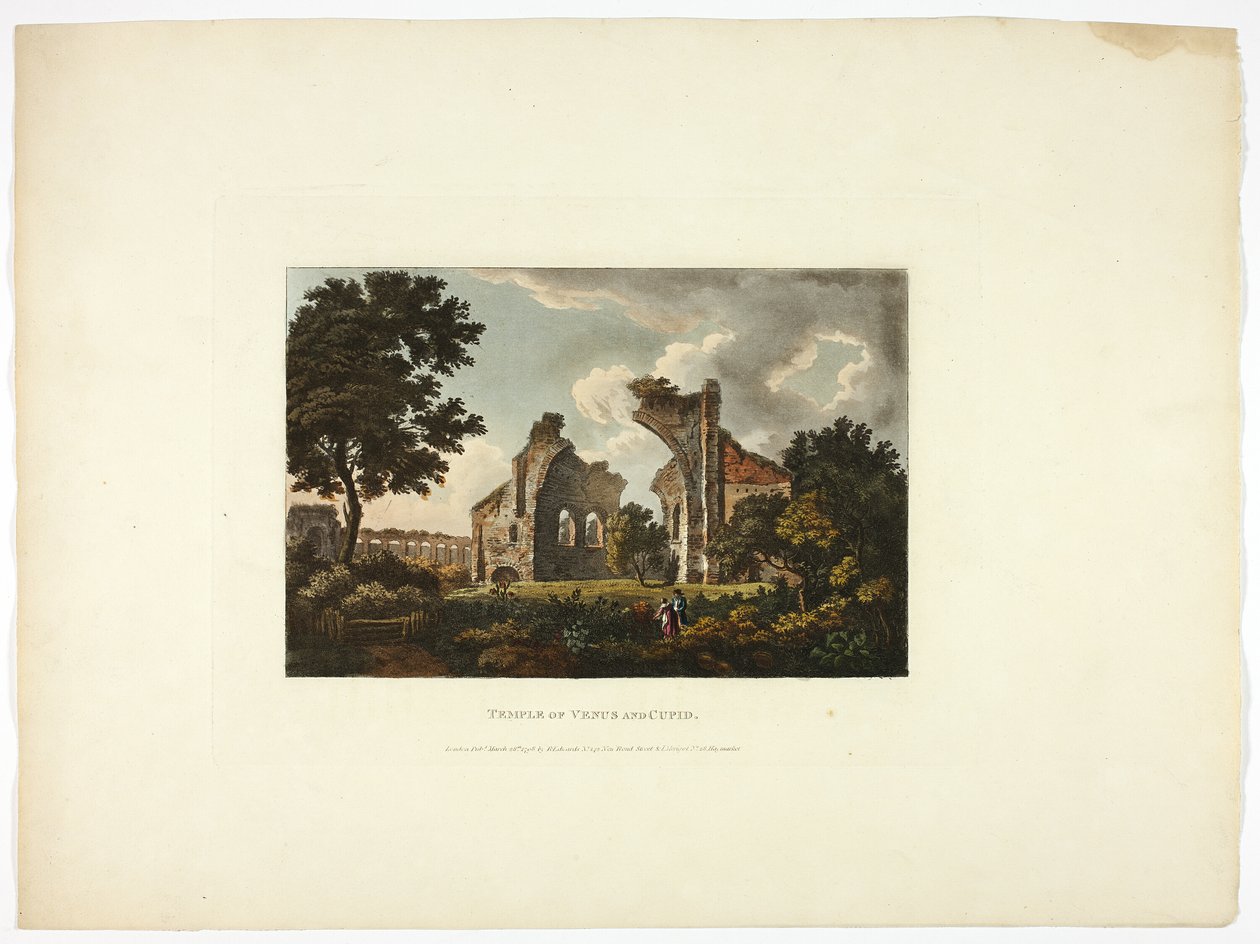 Vénusz és Ámor temploma, tizenkettedik lemez Róma romjaiból alkotó: M. Dubourg