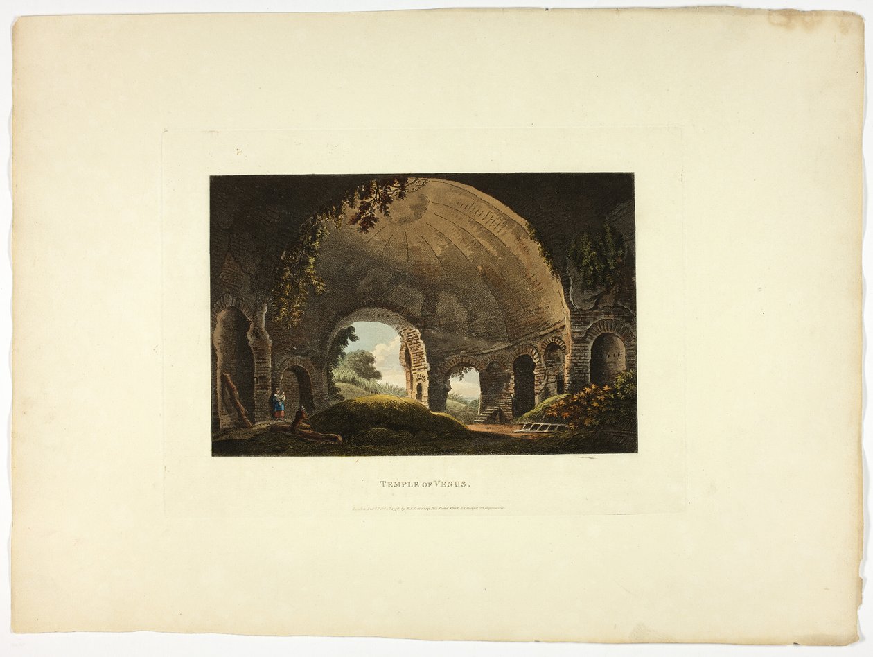 Vénusz temploma, harmincnyolcas tábla Róma romjairól alkotó: M. Dubourg