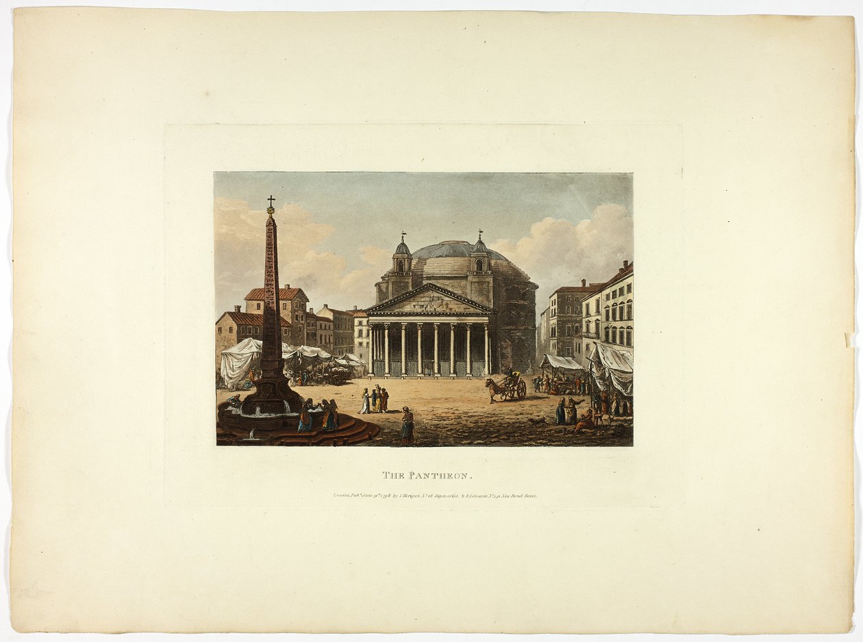 A Pantheon, huszonhatos tábla Róma romjaiból alkotó: M. Dubourg