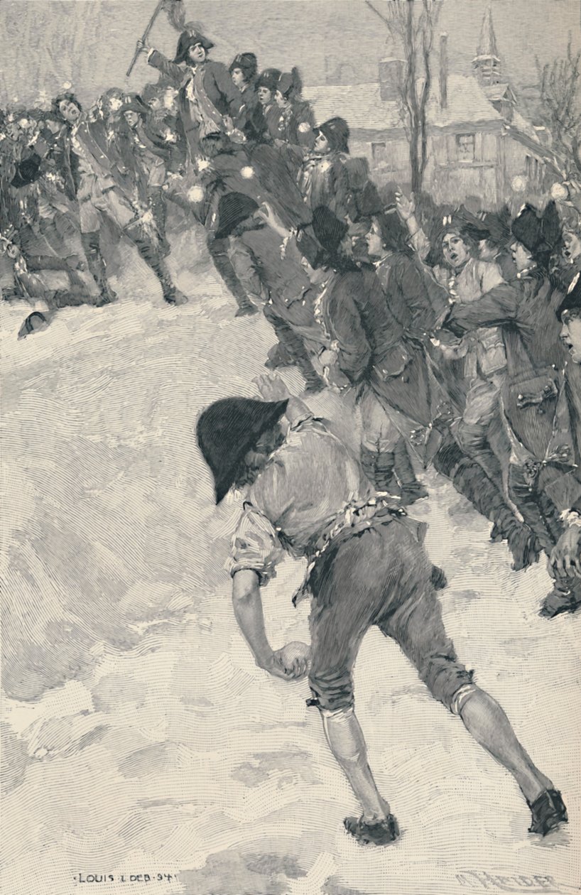 Bonaparte megtámadja a hóerődöket a brienne-i iskolában, 1896 alkotó: M. Haider