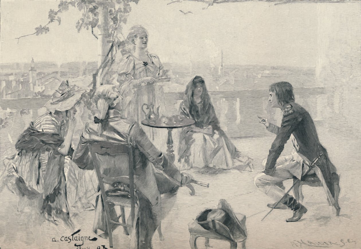 Napóleon a valence-i társadalomban. 1785, 1896 alkotó: M. Haider