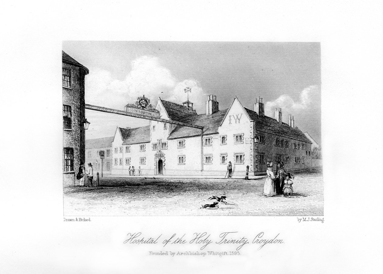 A Szentháromság Kórháza, Croydon, 1840. alkotó: M. J. Starling
