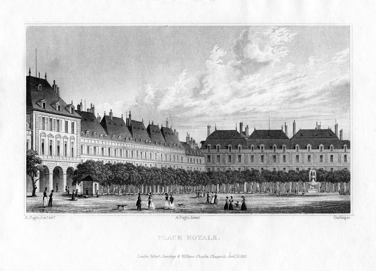 Place Royal, Párizs, 1830 alkotó: M. J. Starling
