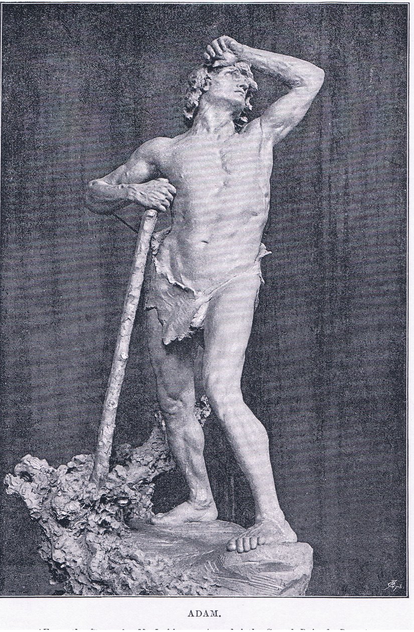 Adam, a The Magazine of Art 1893-ból, Cassell and Company alkotó: M. Lavergne