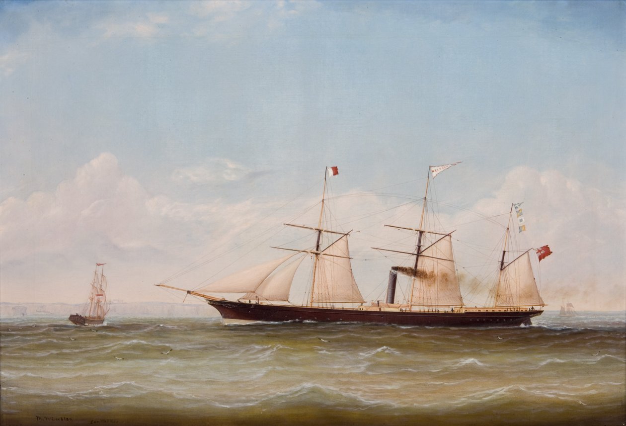 ss Western (olaj, vászon az ss Westernről) alkotó: M. McLachlan