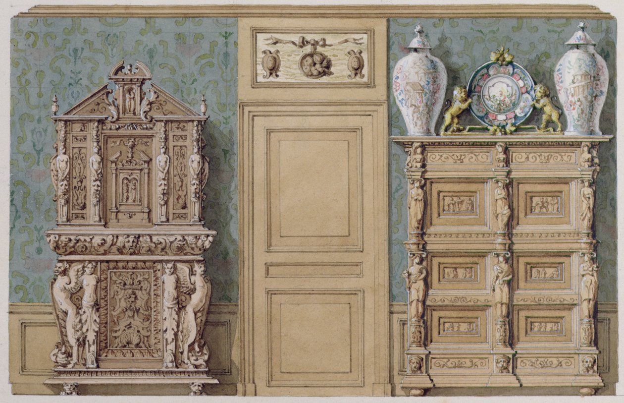 A Balzac által 1847-ben vásárolt ház, rue Fortune étkezőjének bútorai alkotó: M. Santi