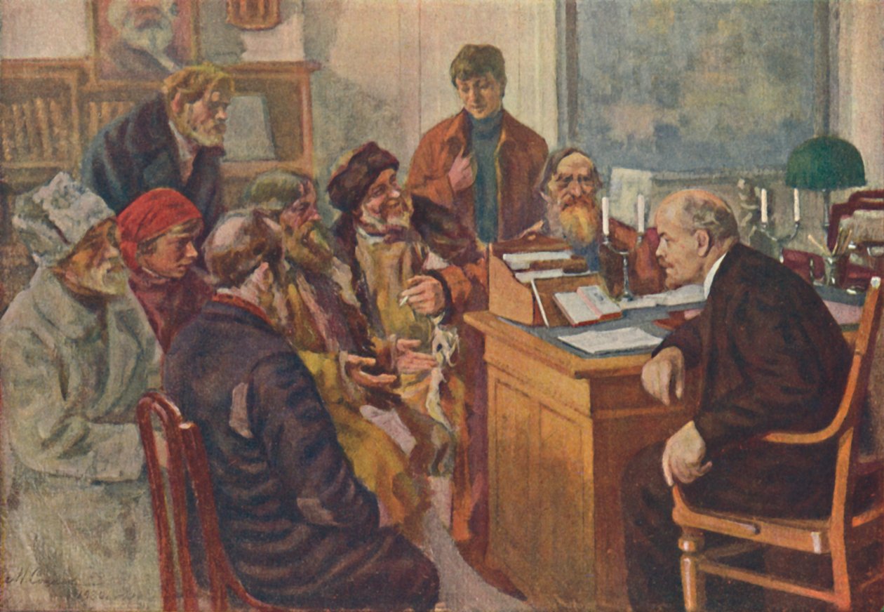 "Lenin parasztokkal beszélget", 1939. alkotó: M Sokolov