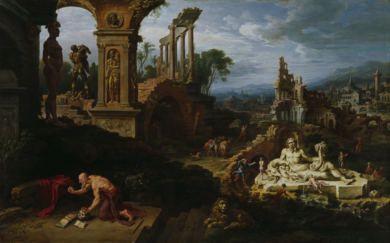 Táj Szent Jeromos alkotó: Maarten van Heemskerck