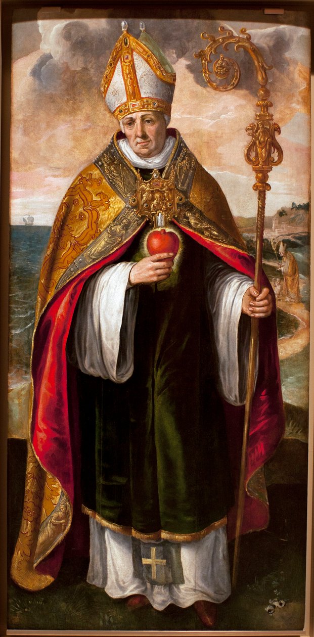 Hippói Ágoston - Szent Ágoston (Hippói Ágoston, 354-430) Maaerten de Vos (Martin de Vos, Marten de Vos) festménye (1532-1603), olaj, fa alkotó: Maarten de Vos