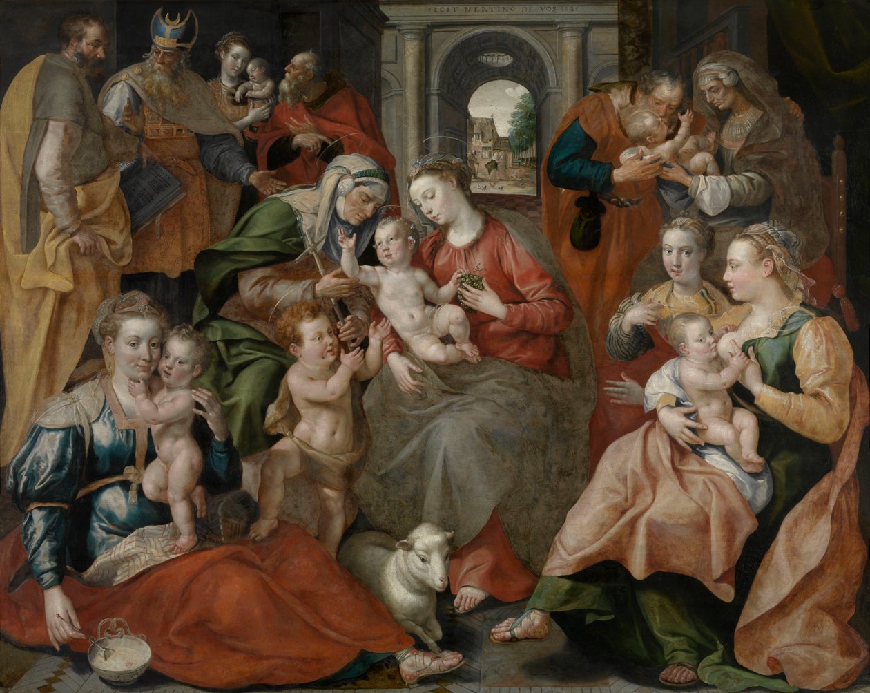 Szent Anna családja alkotó: Maarten de Vos