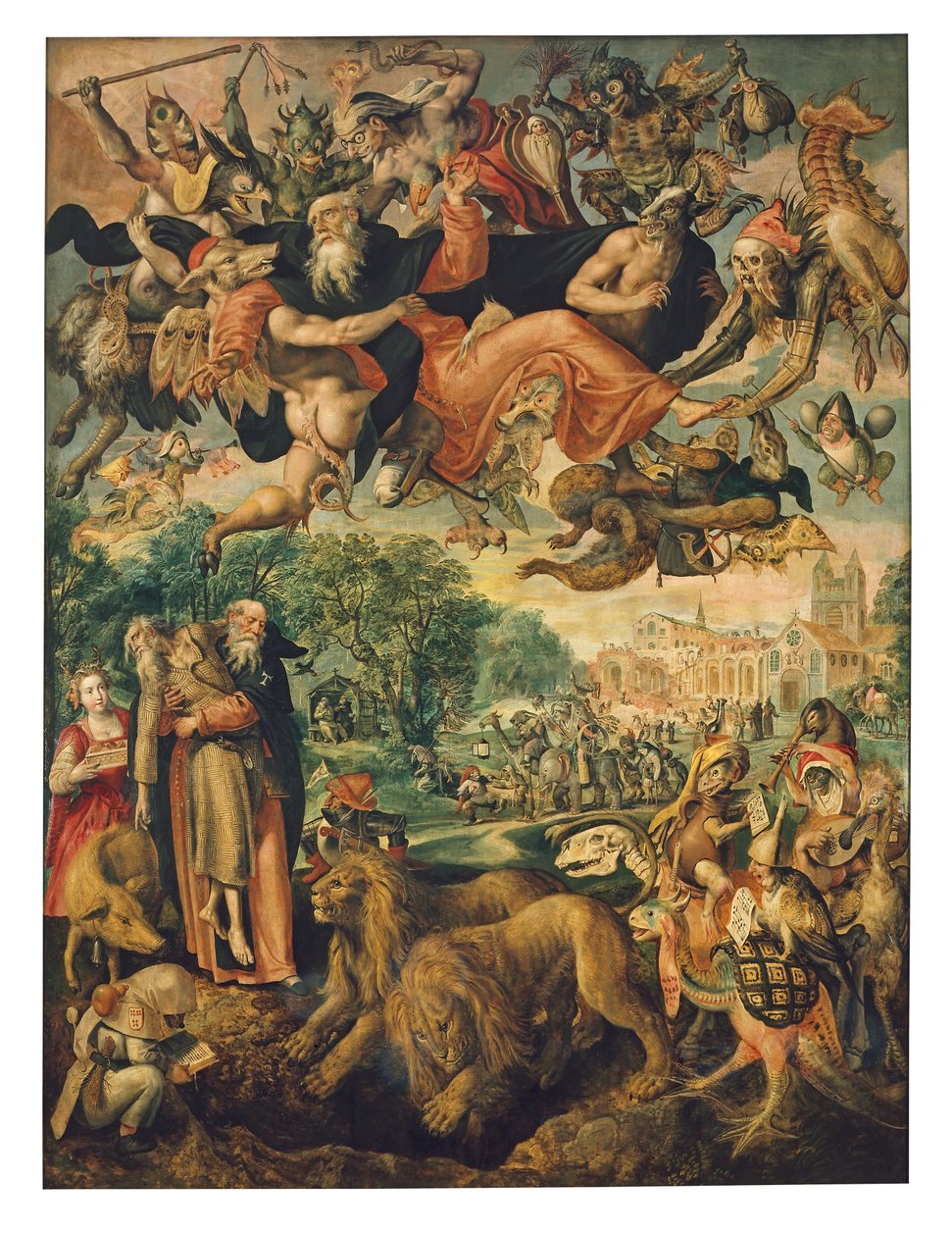 Szent Antonio megkísértése (olaj, panel) alkotó: Maarten de Vos