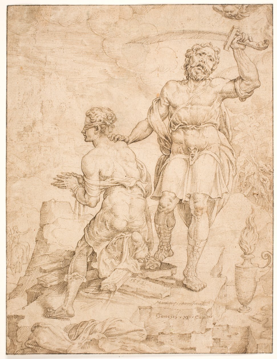 Ábrahám áldozata alkotó: Maarten van Heemskerck