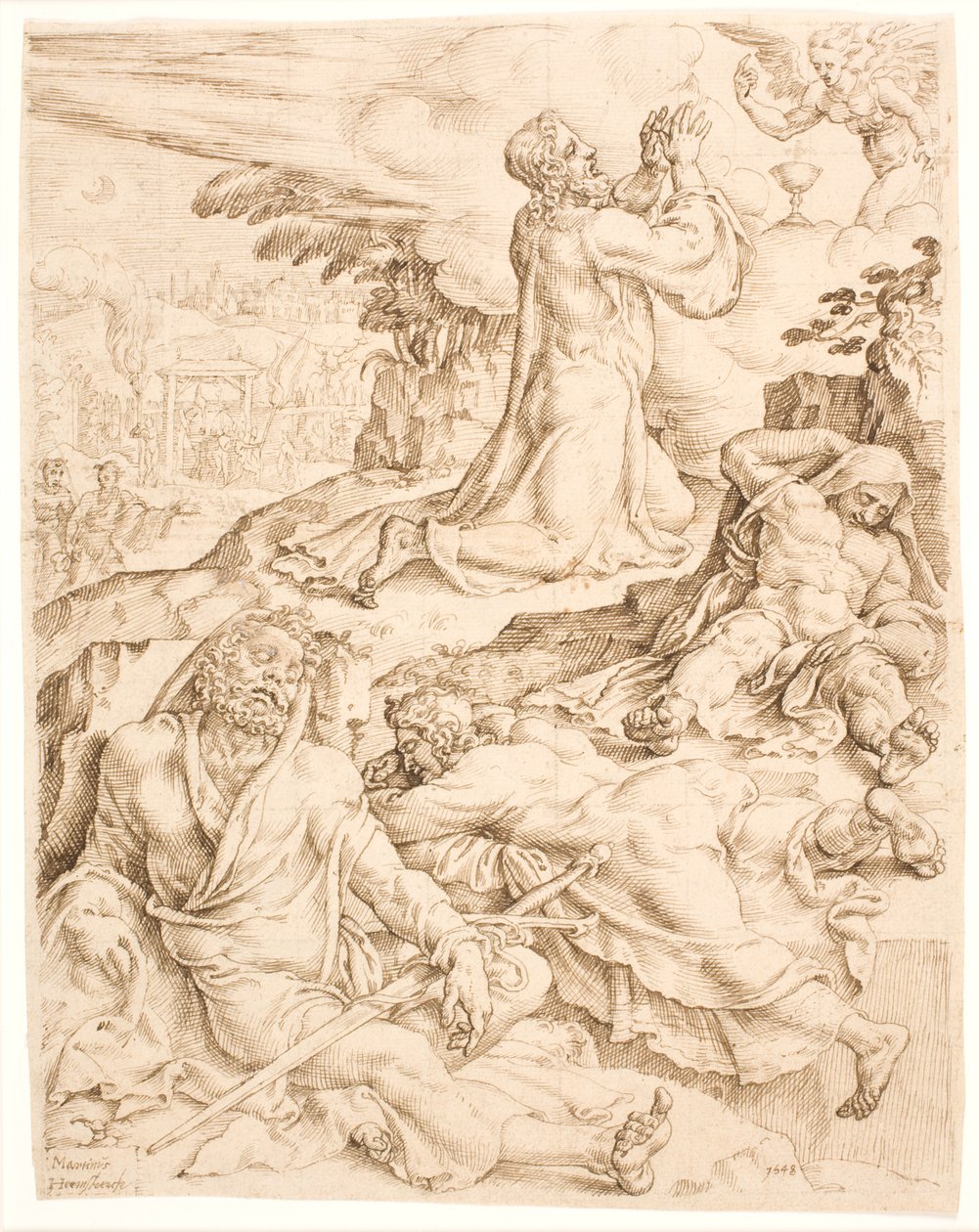 Krisztus az Olajfák hegyén alkotó: Maarten van Heemskerck