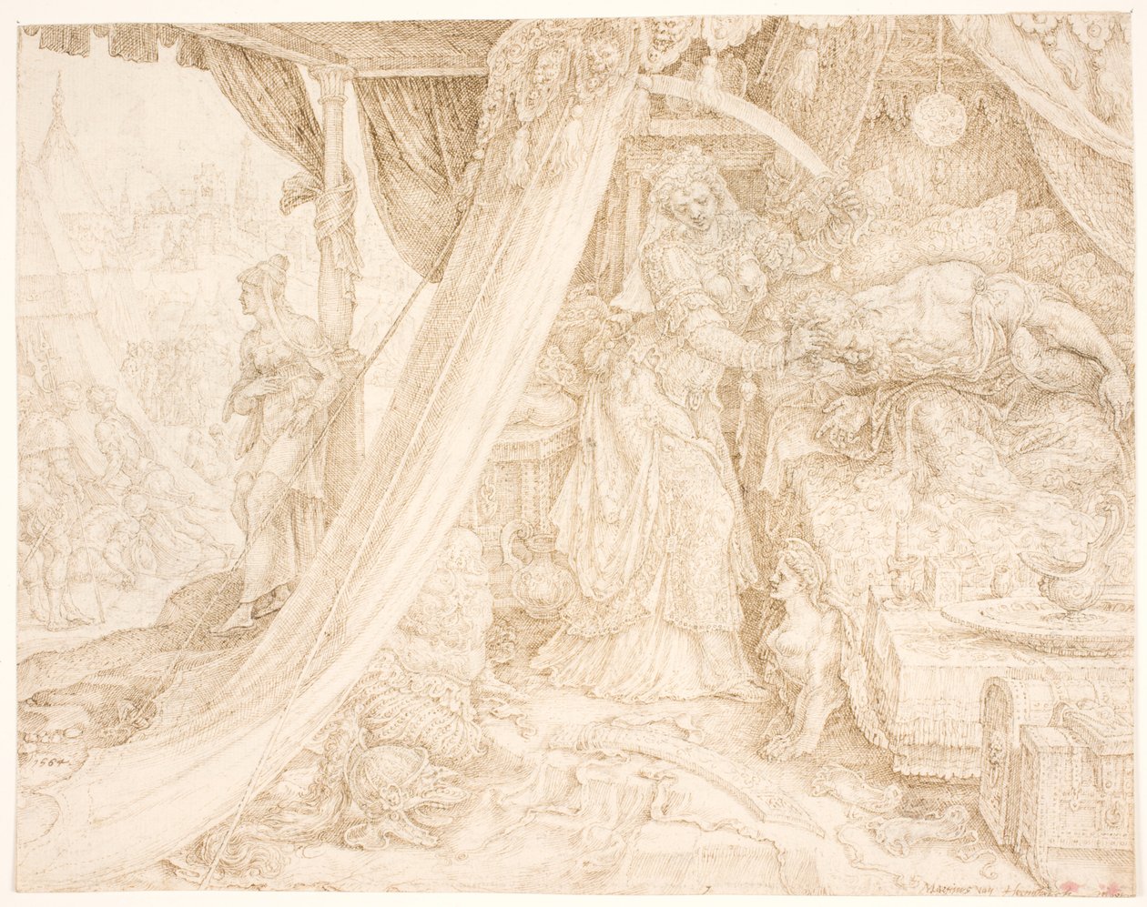 Judit levágta Holofernész fejét alkotó: Maarten van Heemskerck