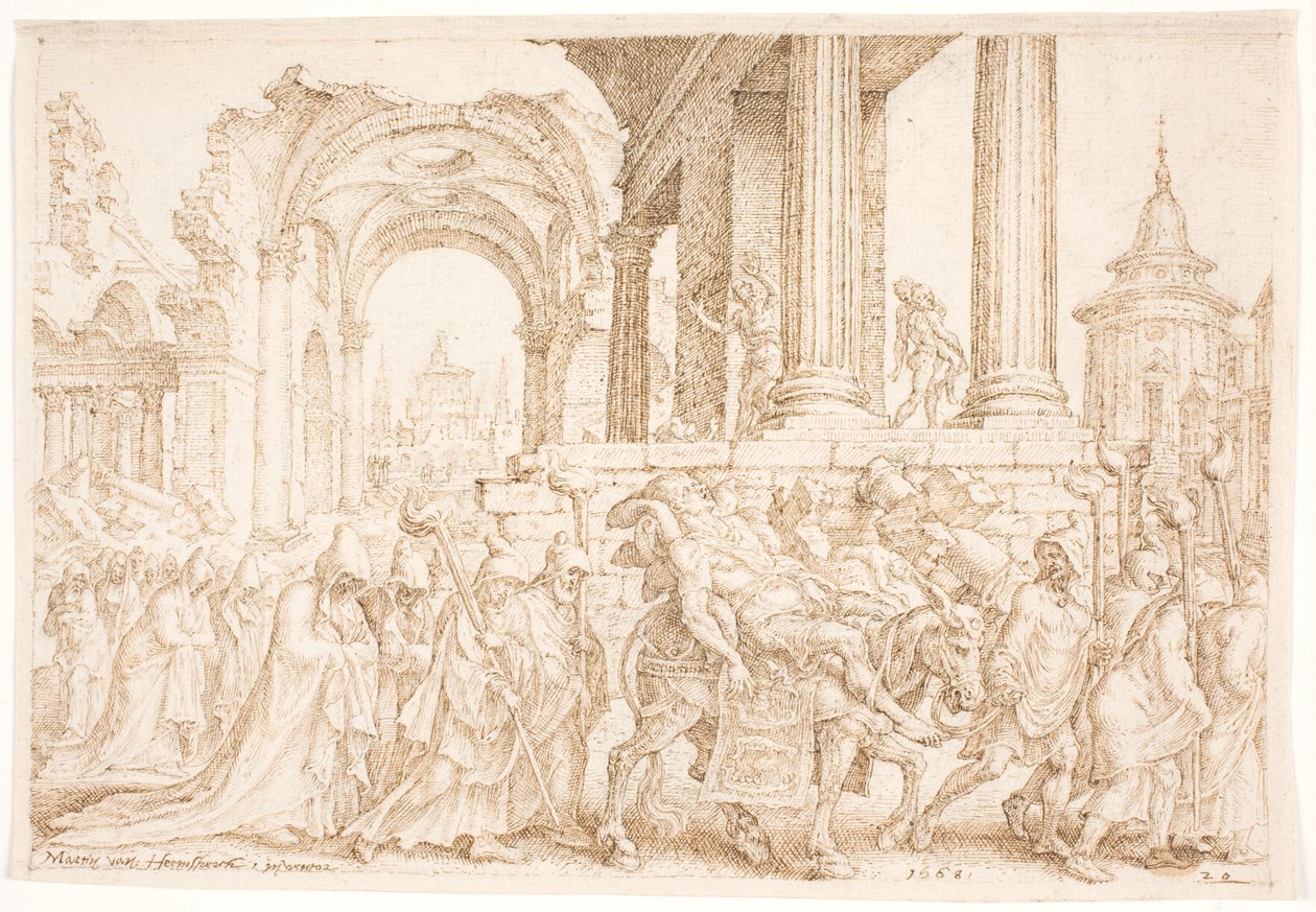 Sámson temetése alkotó: Maarten van Heemskerck