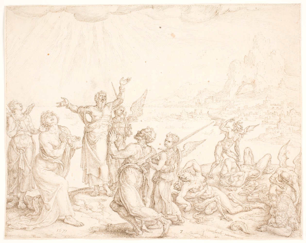 De szabadíts meg minket (férfiak pénteken) alkotó: Maarten van Heemskerck