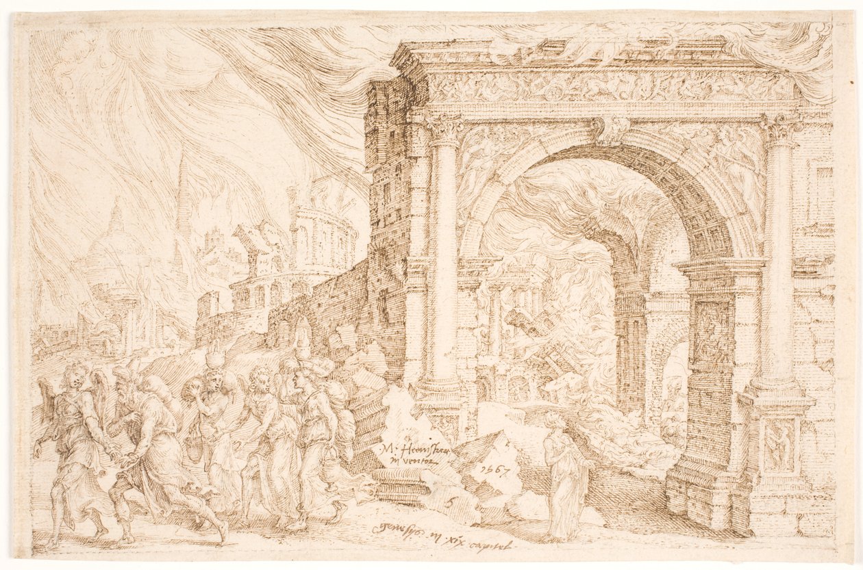 Szodoma elpusztítása alkotó: Maarten van Heemskerck