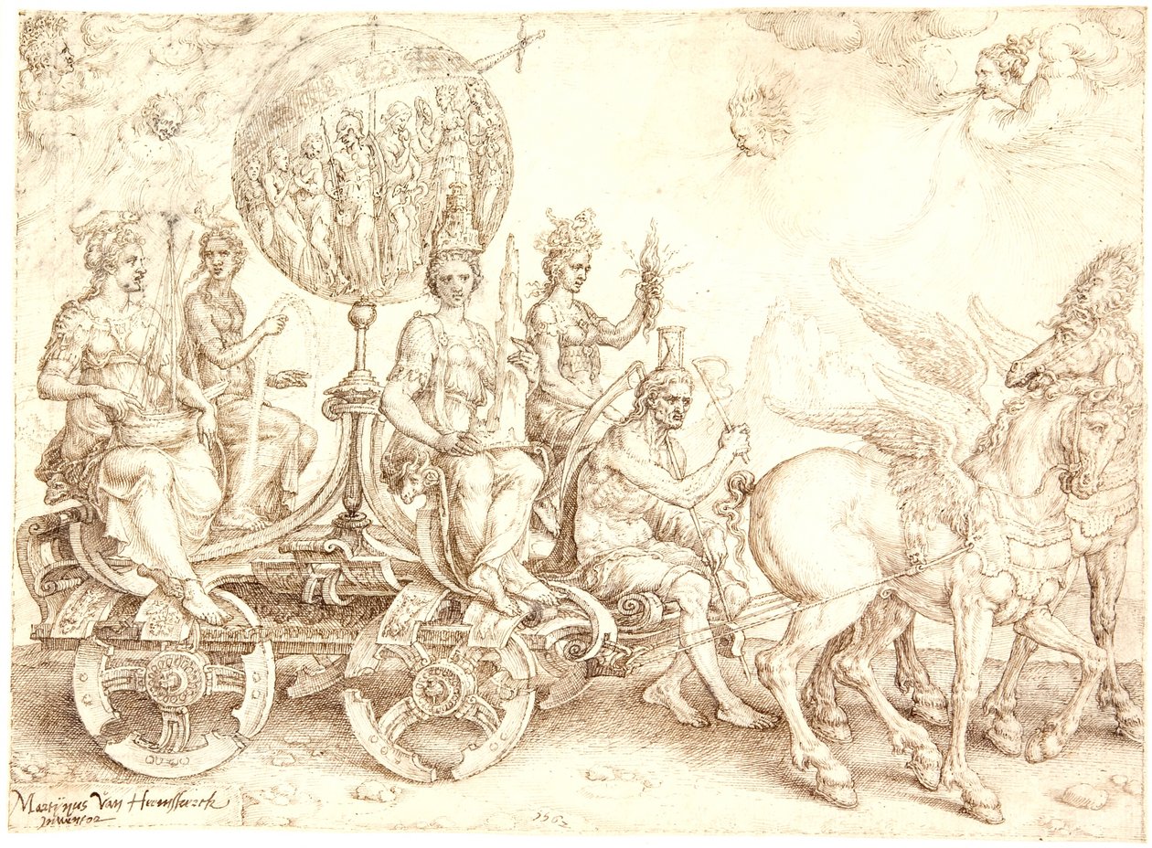 Diadalszekér. Mundus (A világ). (A négy elem allegóriája) alkotó: Maarten van Heemskerck