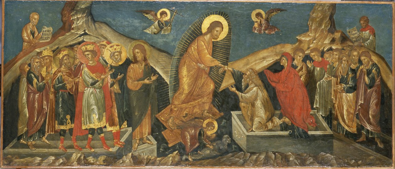 Krisztus leszállása a pokolba, 1600-1615 körül (fényes festék vászonra) alkotó: Macedonian School