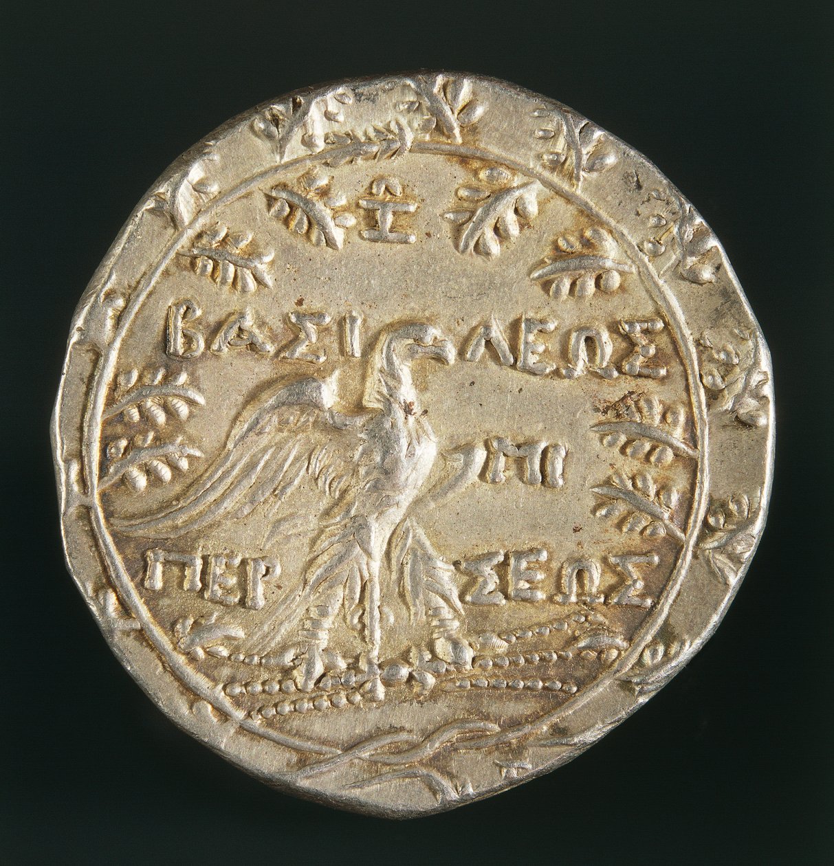 Perseus macedón király Tetradrachmja, Pellában, Macedónia Királyságban verték, hátlap, ie 179-168 körül (ezüst) alkotó: Macedonian