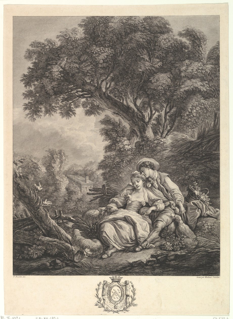 Pensant-ils à ce mouton Gondolnak-e a juhokra, 18. század vége. alkotó: Madame Jourdan