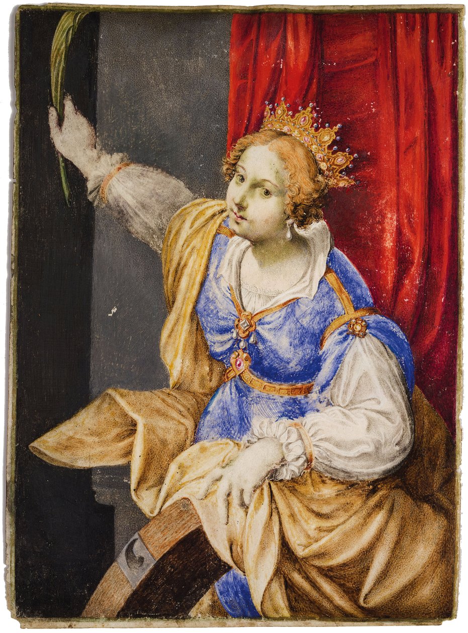 Artemisia Gentileschi mint Alexandriai Szent Katalin, 17. század közepe. alkotó: Maddalena Corvina
