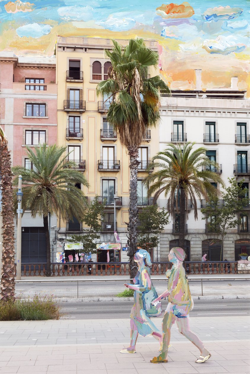 Barcelona (akril festék archív pigmentnyomaton) alkotó: Madeleine Gross