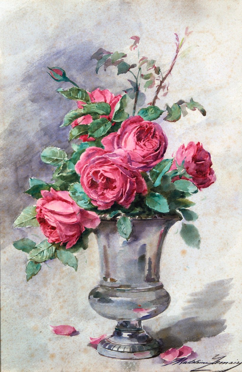 „Váza virágokkal”, 1865-1928 alkotó: Madeleine Jeanne Lemaire