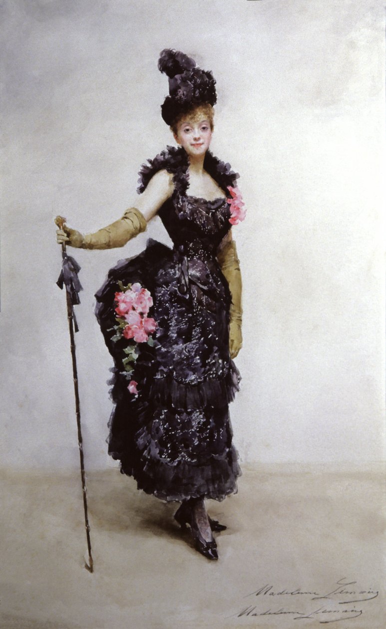 Gabrielle Rejane, 1890-1900 körül (akvarell) alkotó: Madeleine Lemaire