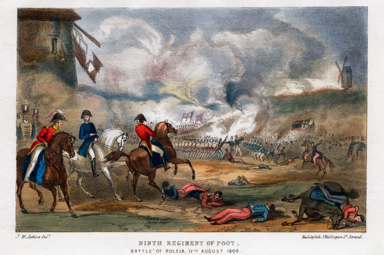 Kilencedik gyalogezred, Roleia-i csata, Portugália, 1808. augusztus 17. alkotó: Madeley