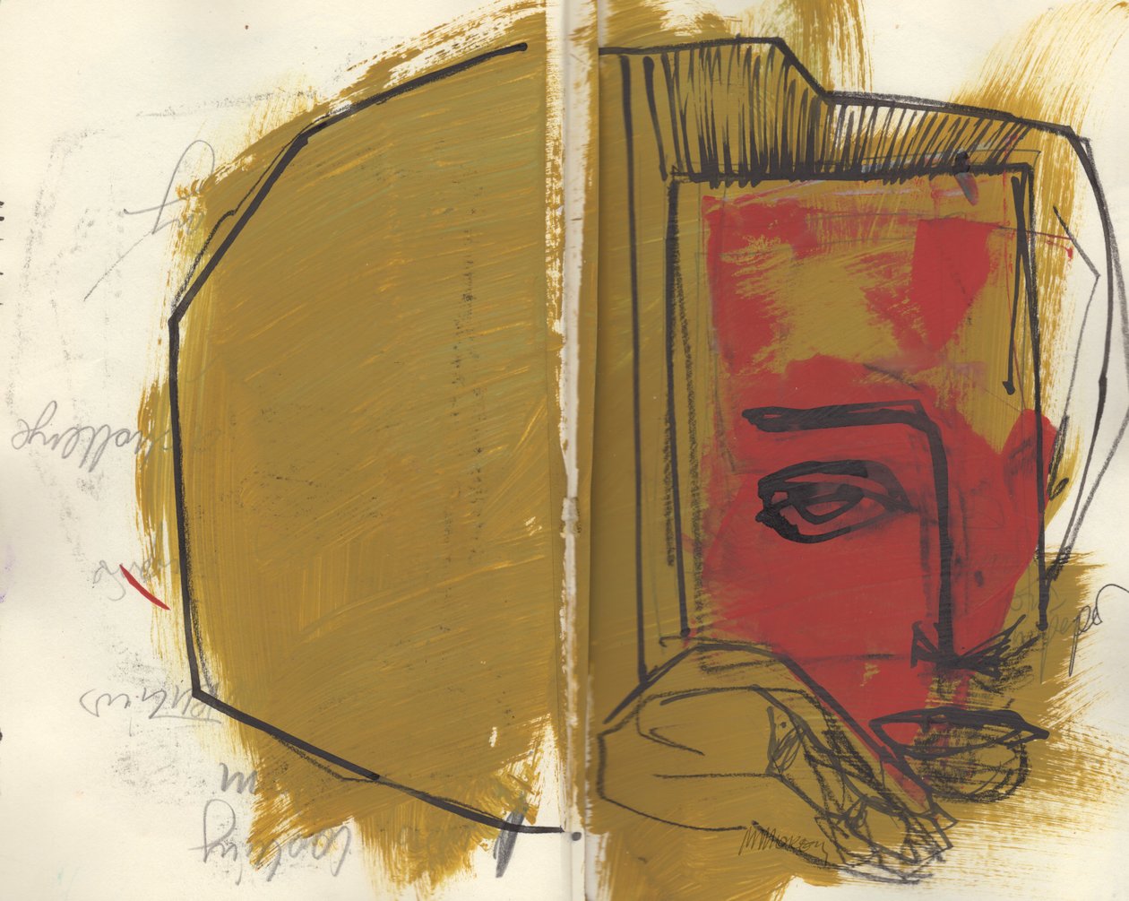 Sketchbook 38, 2025 (temperafesték, tus, ceruza, papír) alkotó: Madgalena Morey