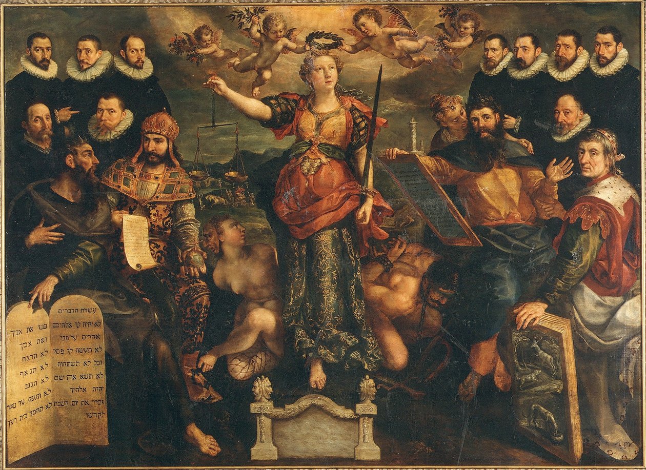 A brabanti pénzverde törvényszéke Antwerpenben, 1594. alkotó: Maerten Vos de