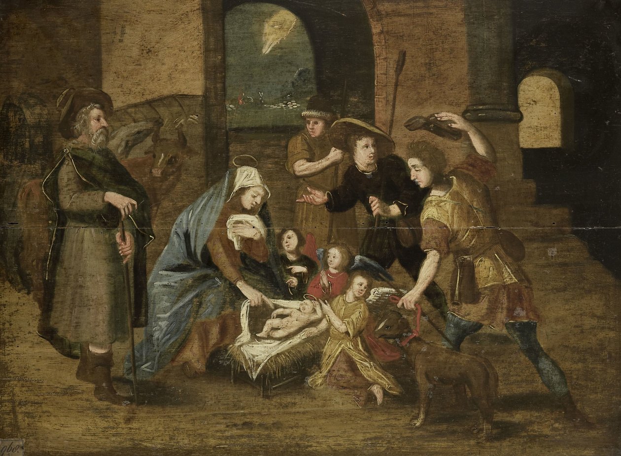 A Pásztorok imádata alkotó: Maerten de Vos (copy after)