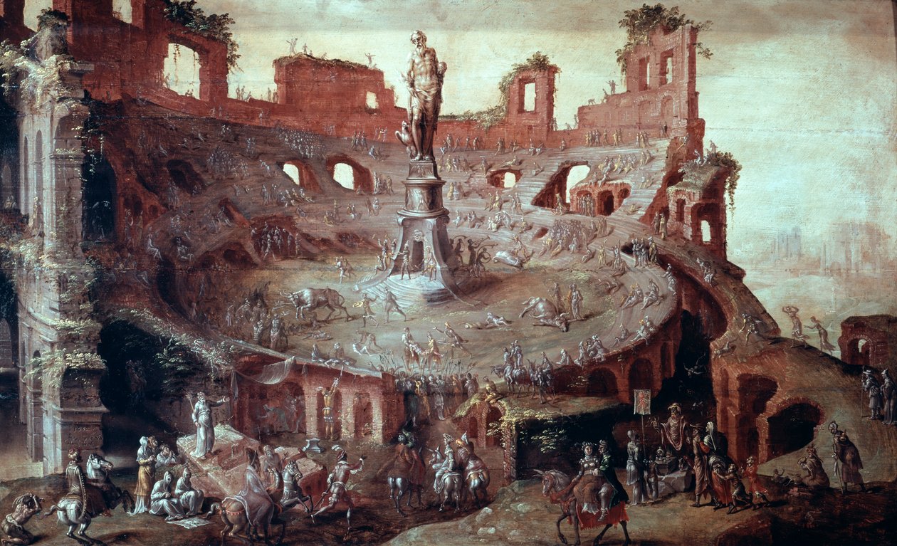 Bikaviadal egy antik, 1552. alkotó: Maerten van Heemskerck