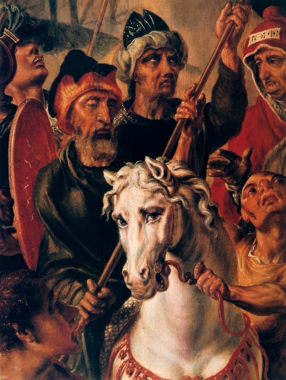 Kálvária, részlet a középső panelről, 1545-1550 alkotó: Maerten van Heemskerck