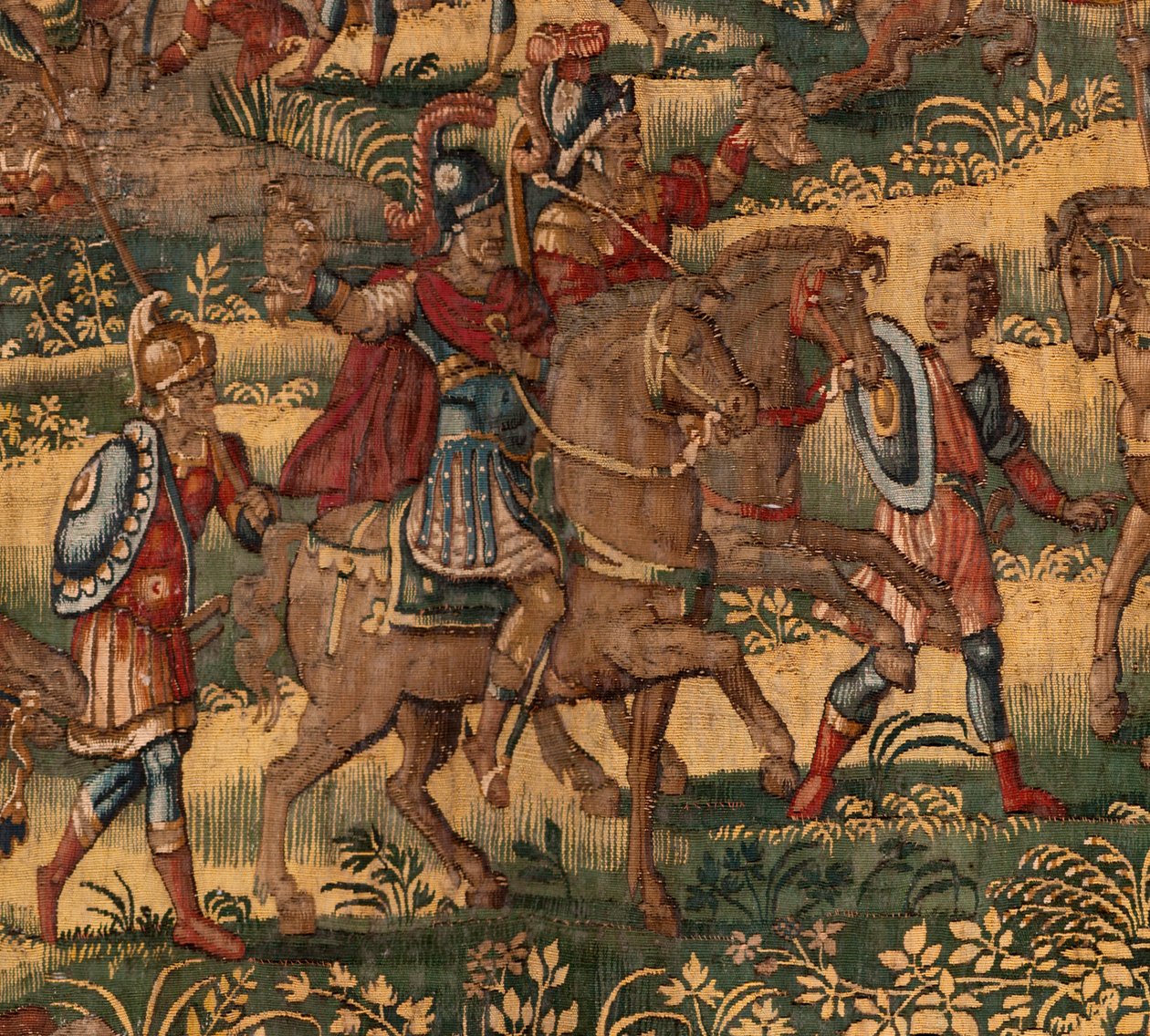 Egyházmegyei múzeum (Egyházmegyei Múzeum). Flamand kárpit. Brüsszel. François Geubels műhely. sorozat: Gideon története. A midianiták veresége (a midiániták veresége). Selyem és gyapjú. Vincent Rock sernai püspök hagyatéka. Barokk. 1534-1571, a alkotó: Maerten van Heemskerck