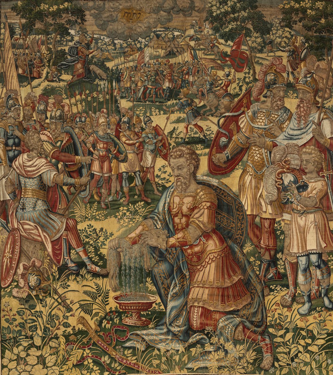 Gideon története, 16. század vége (selyem és gyapjú) alkotó: Maerten van Heemskerck