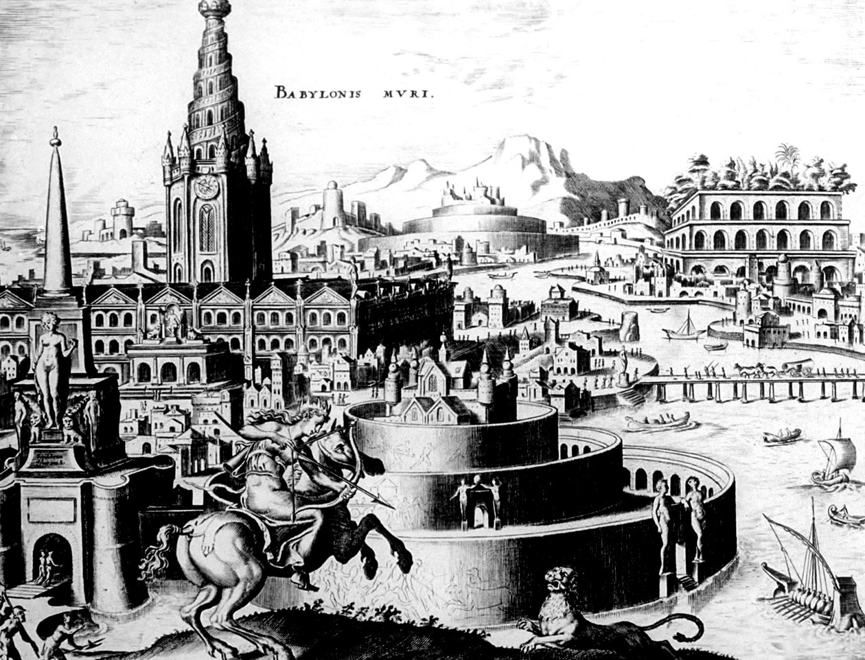 Babilon falai, 7. tábla A világ nyolc csodájából, eng. Philips Galle alkotó: Maerten van Heemskerck