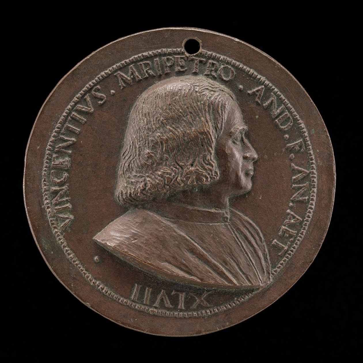 Vincenzo Malipiero, velencei patrícius, Francesco testvére [előlap], 1523. alkotó: Maffeo Olivieri