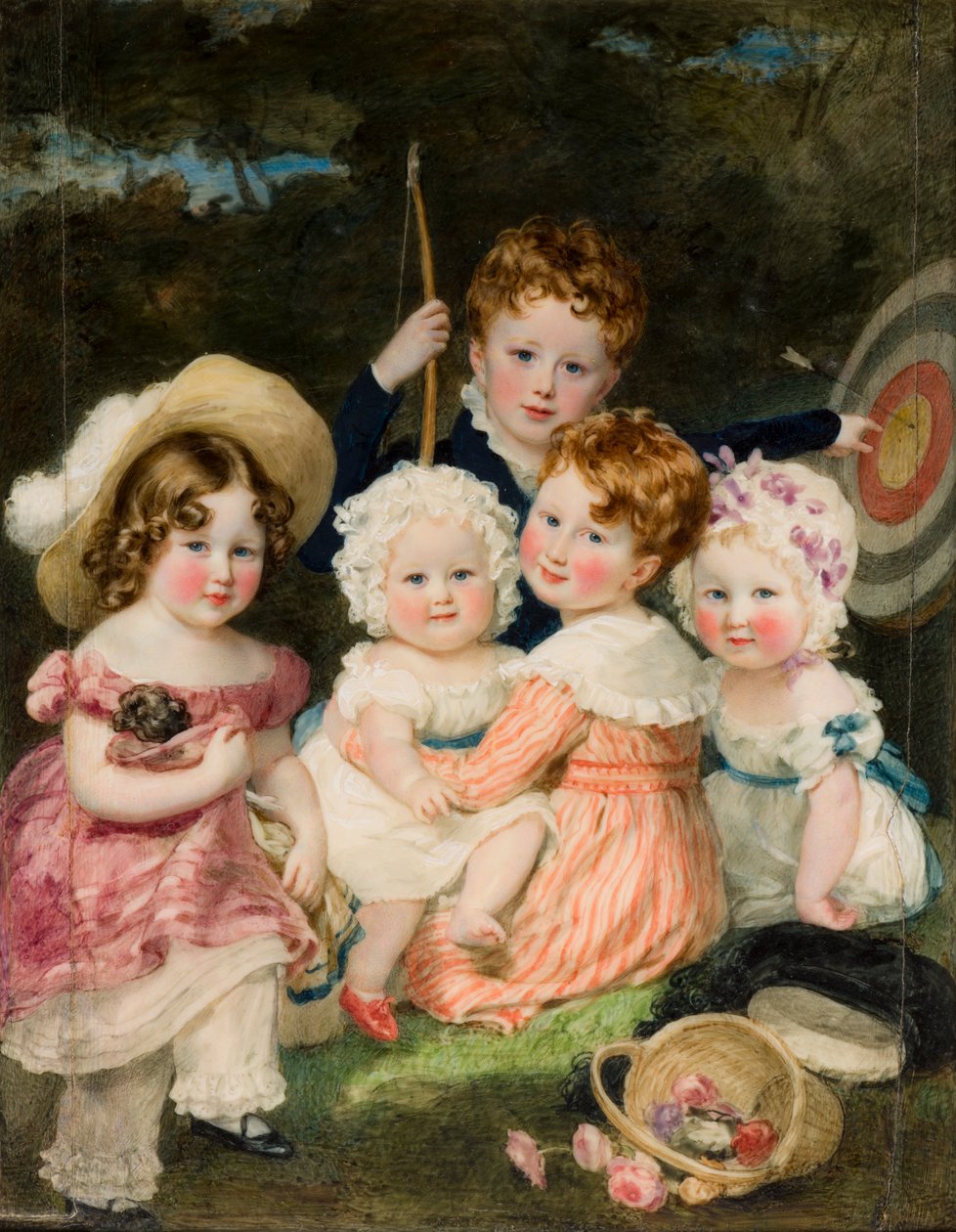Bradford 2. grófjának (1789-1865) öt legidősebb gyermekének portréja, 1821-74 körül (olaj, vászon) alkotó: Magdalena Ross