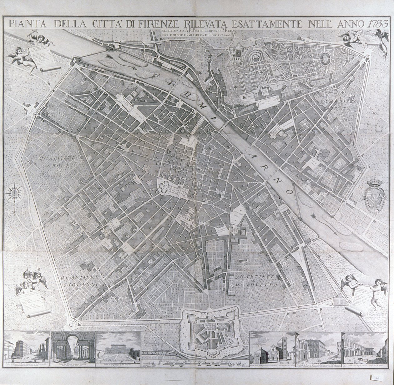 Firenze térképe, 1783 alkotó: Magnelli