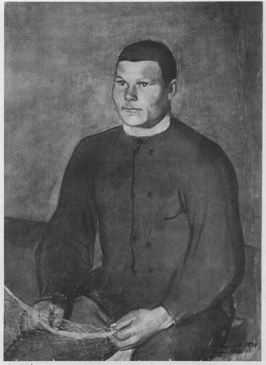 Az ember hálót köt. Leírás források szerint alkotó: Magnus Enckell